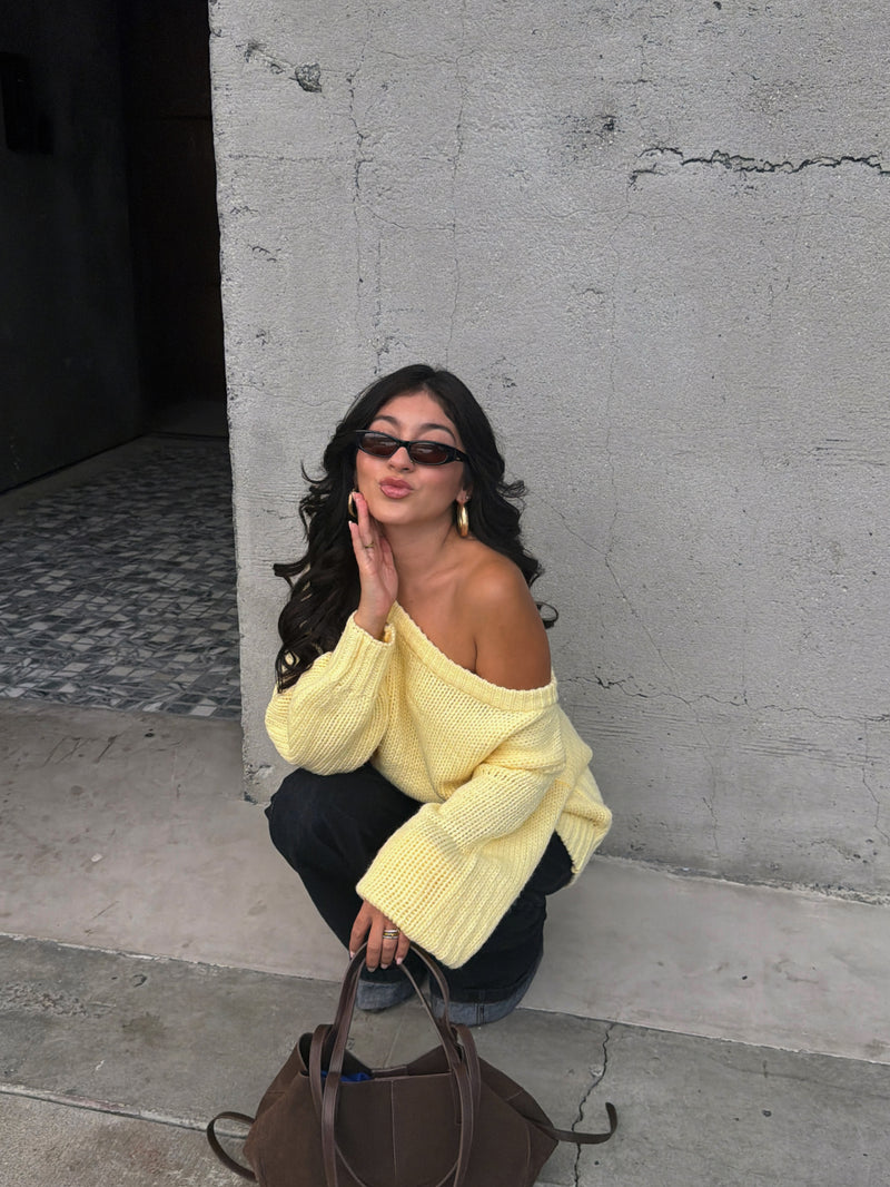Butter Off Shoulder Sweater
