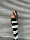 Celine Striped Midi Dress
