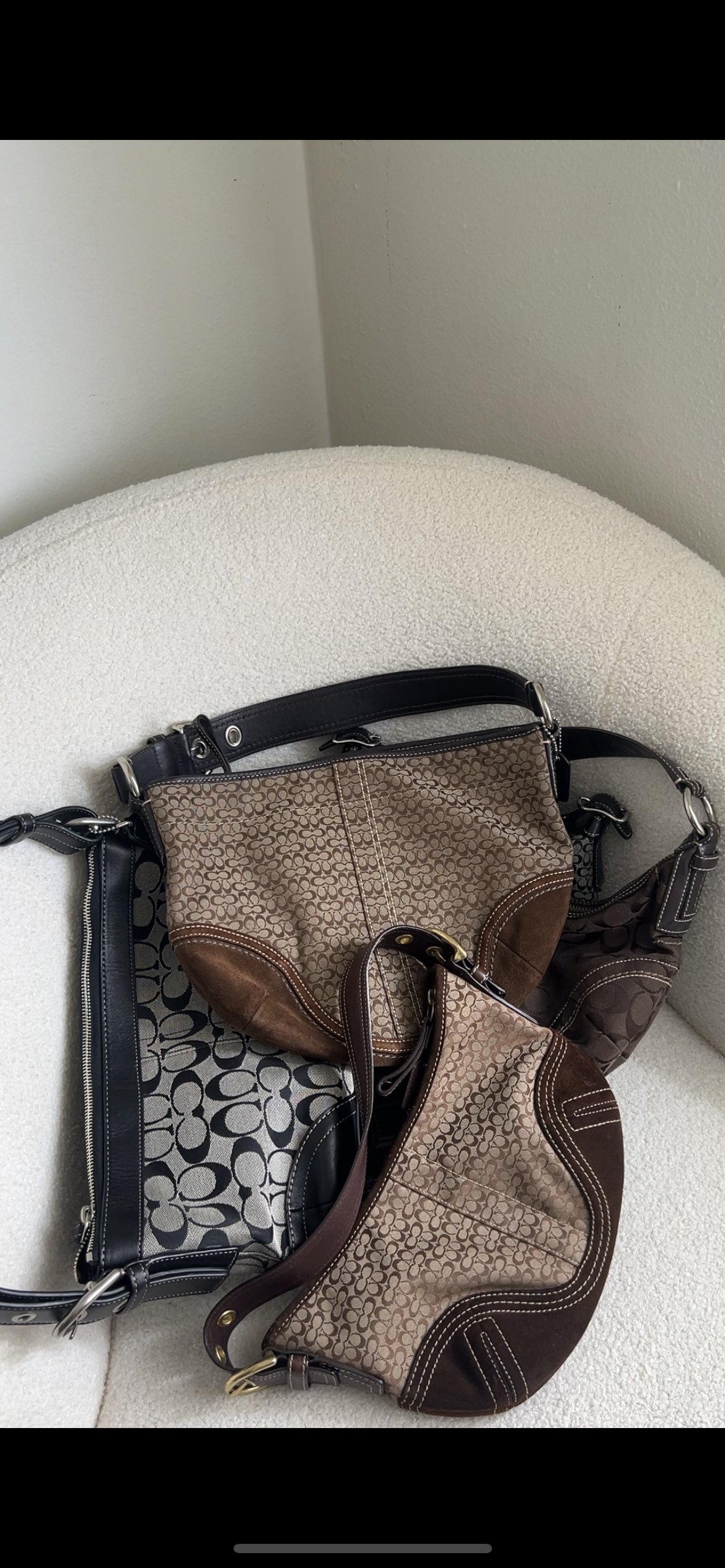 Coach suede hobo bag hotsell