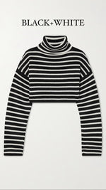 Brooklyn Striped Cropped Sweater