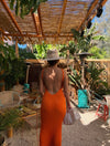 Debajo Del Sol Midi Dress - Orange