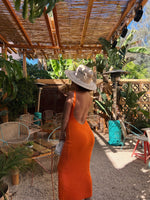 Debajo Del Sol Midi Dress - Orange